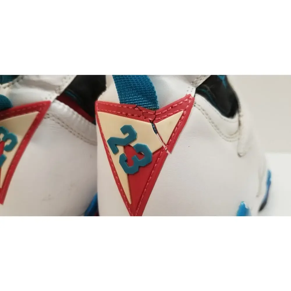 Nike Air Jordan VII 7 Retro White/Orion Blue-Black-Infrared 304775-105 Size 10